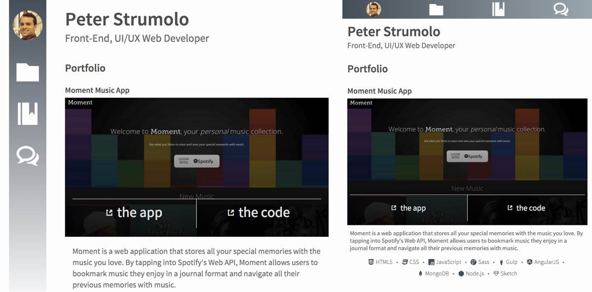 Layout for Desktop and Mobile